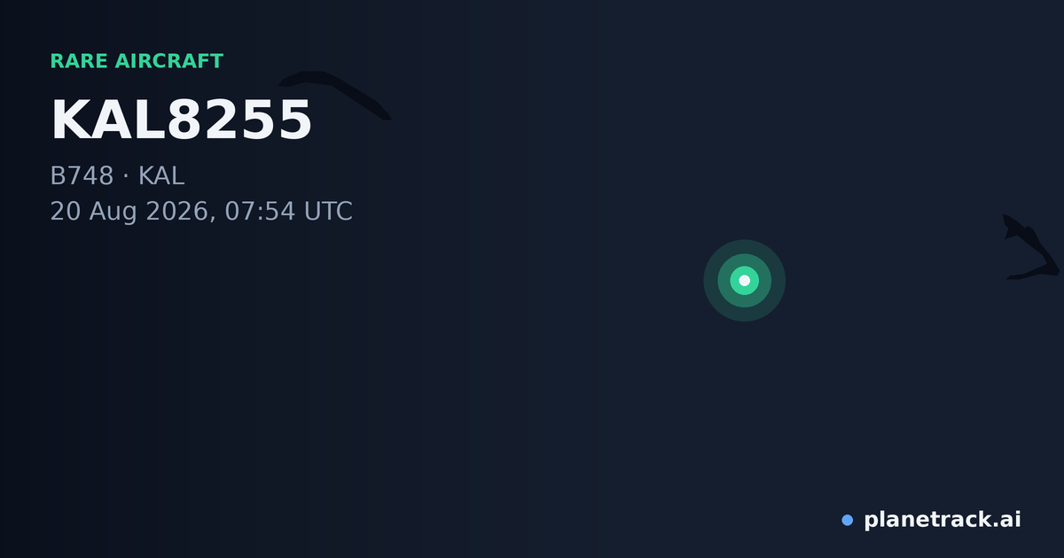 Map of where KAL8255's rare aircraft happened