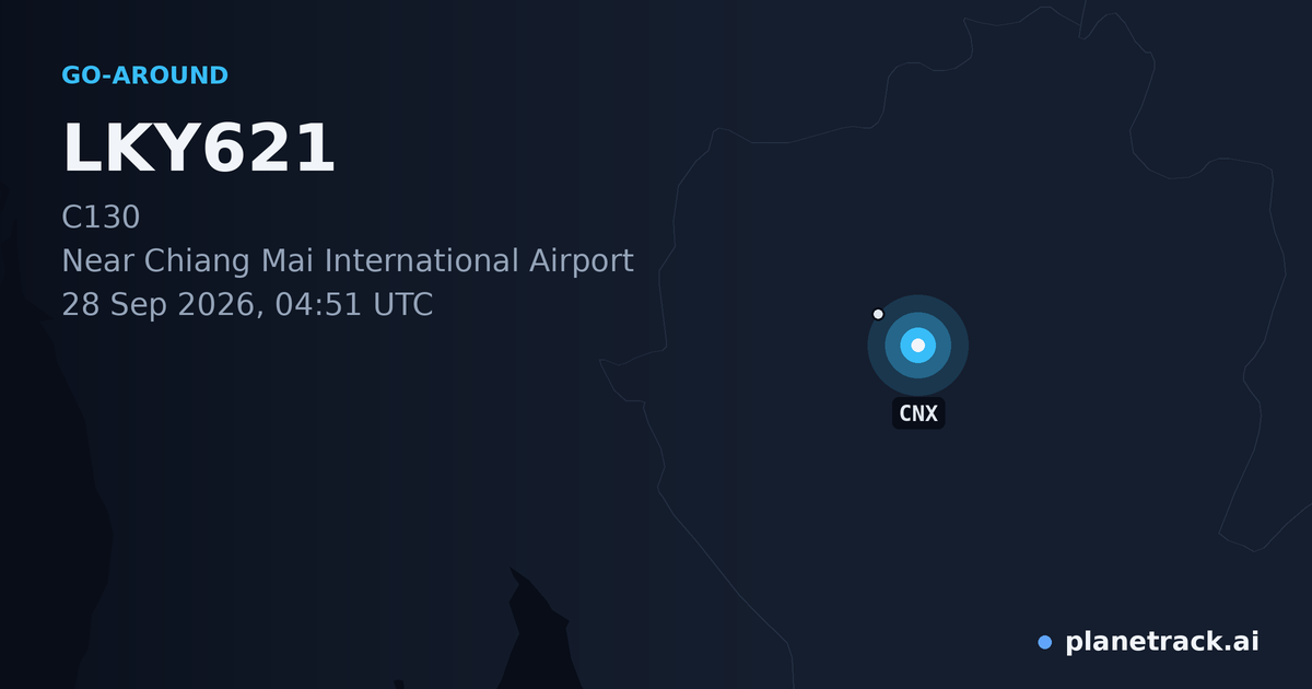 Map of where LKY621's go-around happened