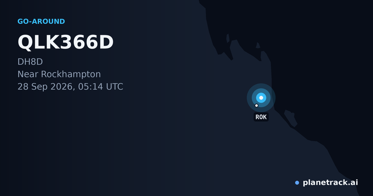 Map of where QLK366D's go-around happened