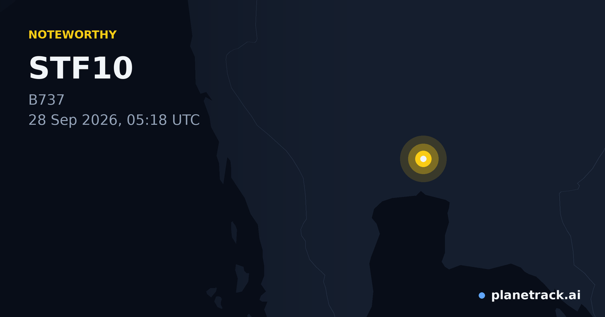 Map of where STF10's special aircraft happened