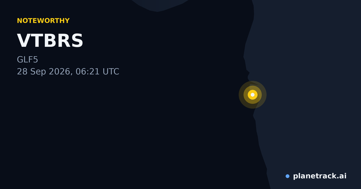 Map of where VTBRS's special aircraft happened
