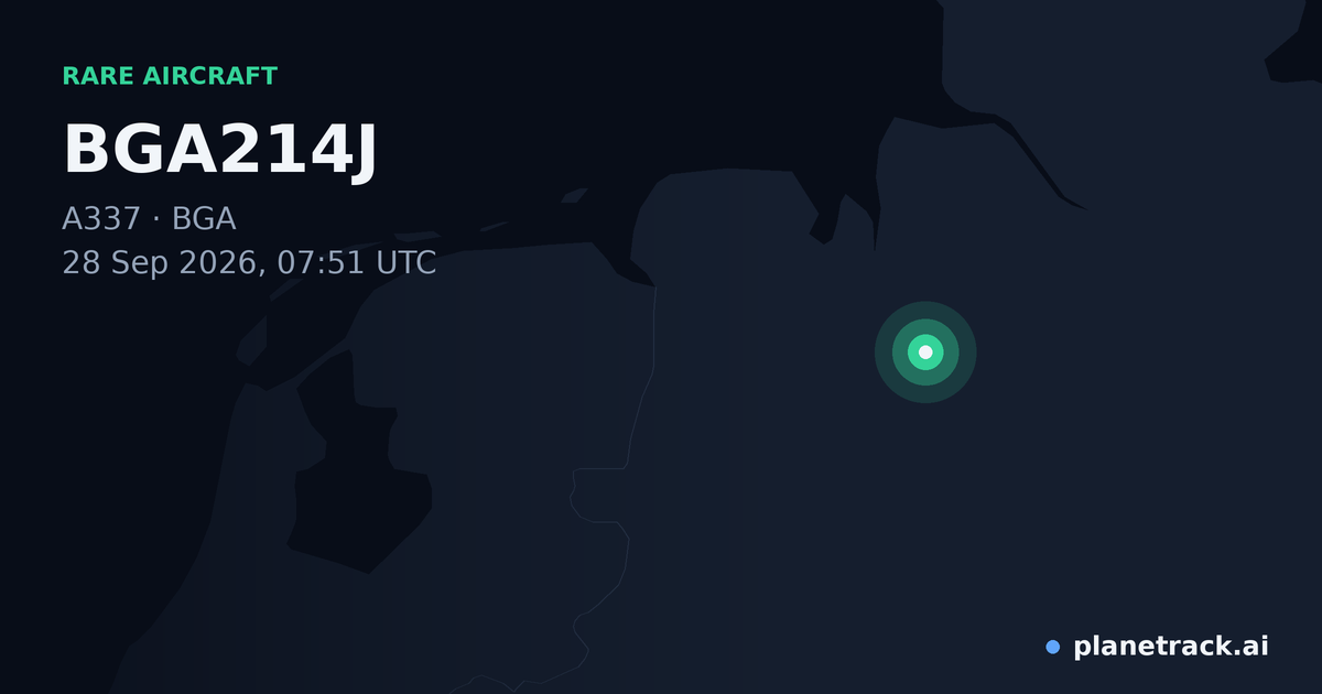 Map of where BGA214J's rare aircraft happened