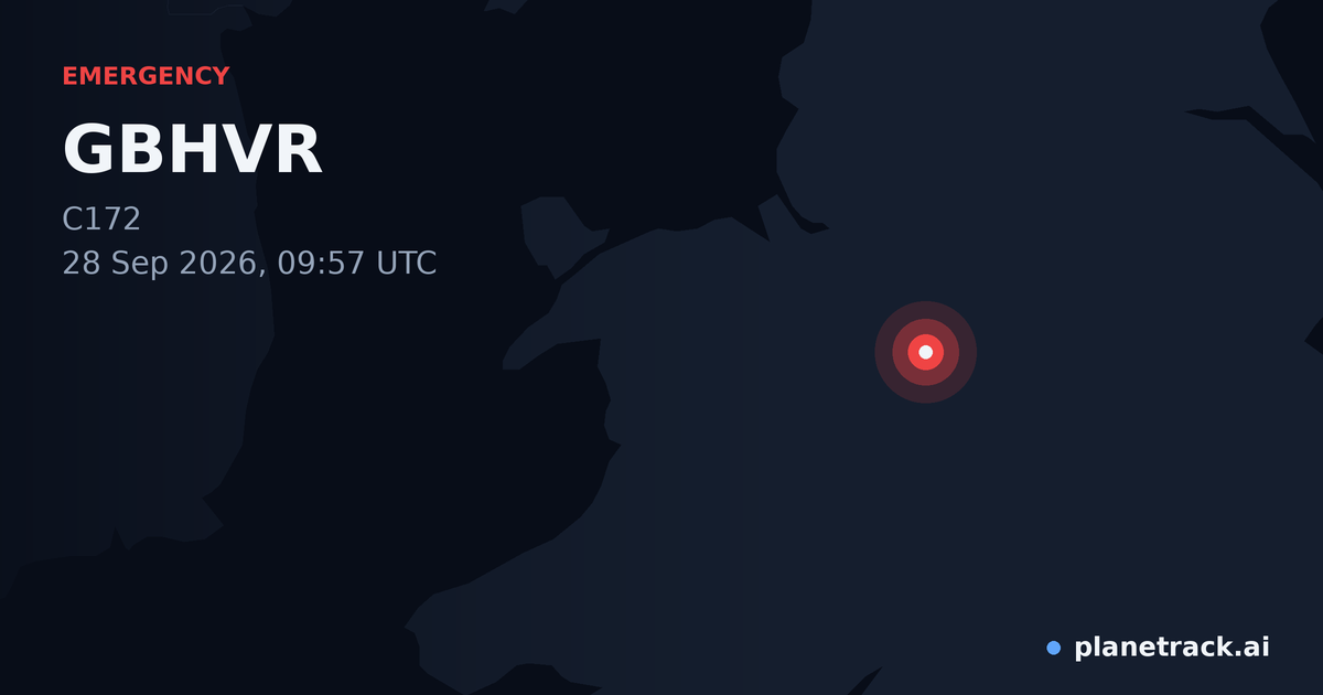 Map of where GBHVR's emergency: squawk 7700 happened