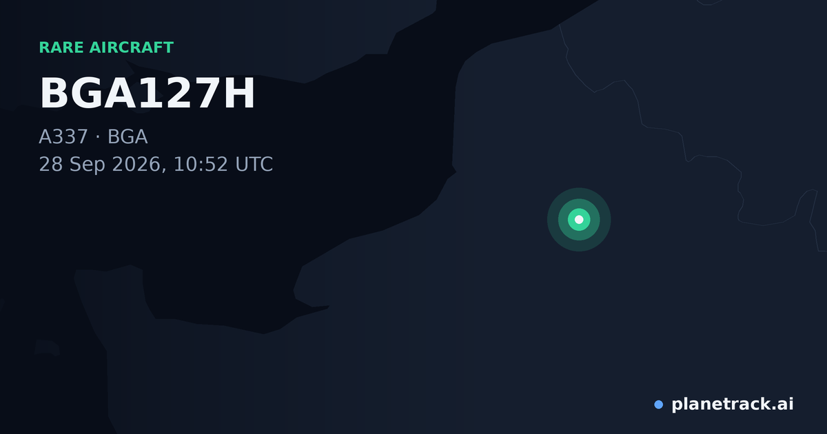 Map of where BGA127H's rare aircraft happened