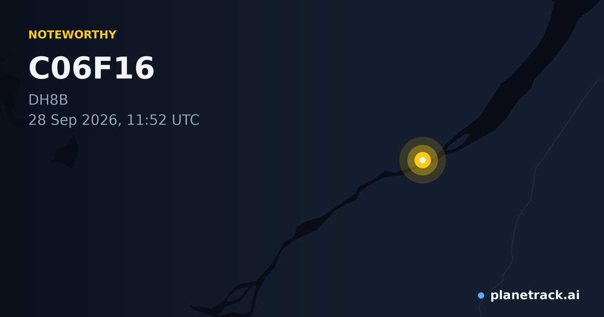 Map of where C06F16's special aircraft happened