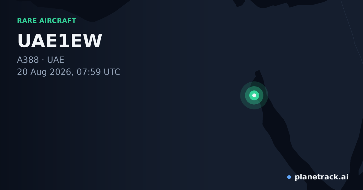 Map of where UAE1EW's rare aircraft happened