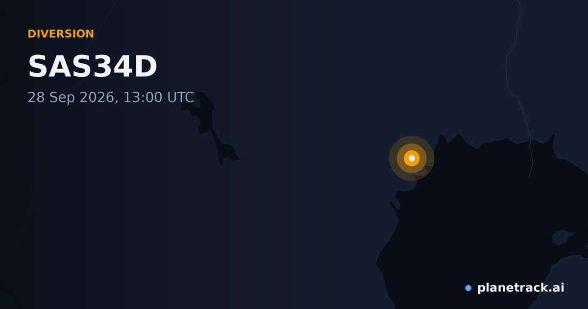 Map of where SAS34D's diversion happened