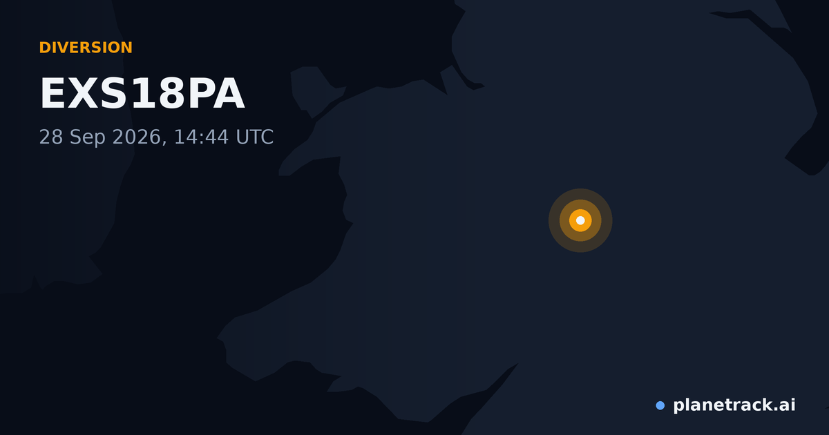 Map of where EXS18PA's diversion happened