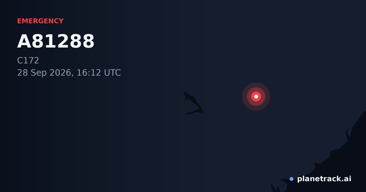 Map of where A81288's emergency: squawk 7600 happened