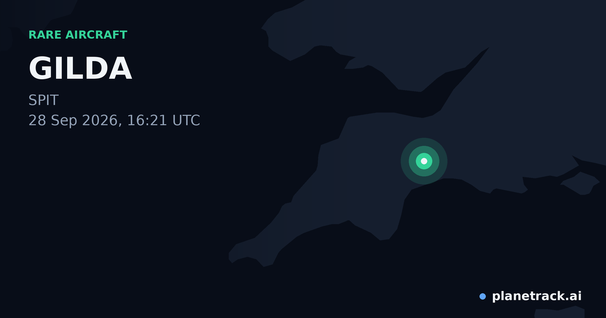 Map of where GILDA's rare aircraft happened