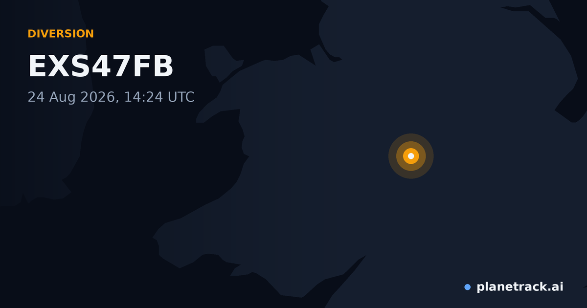 Map of where EXS47FB's diversion happened