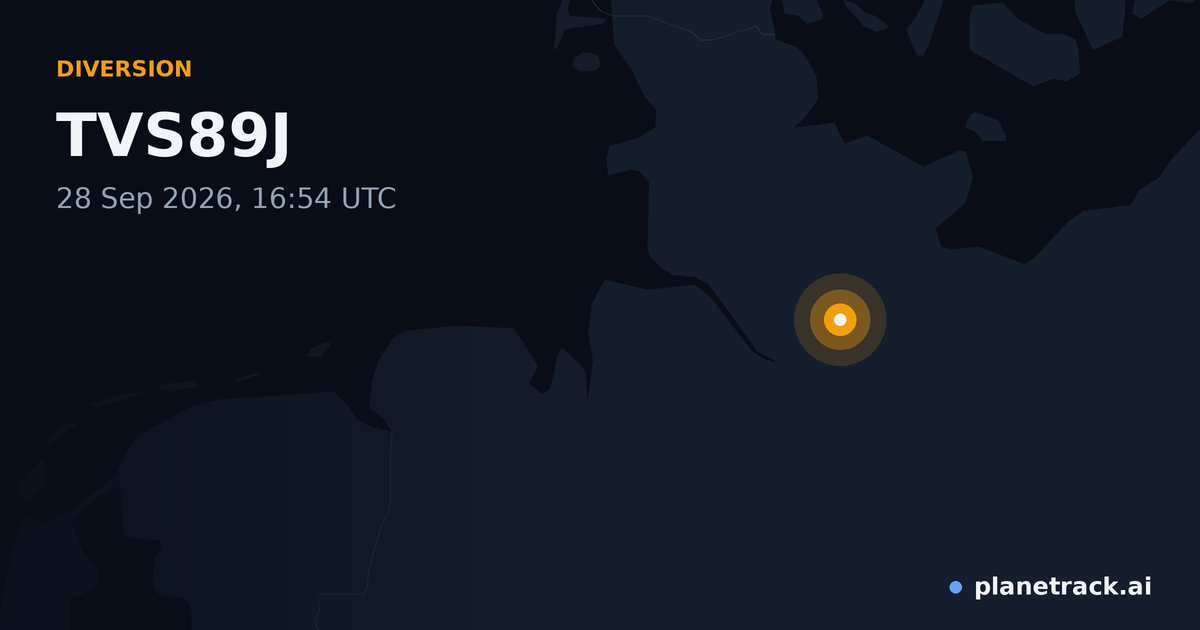 Map of where TVS89J's diversion happened