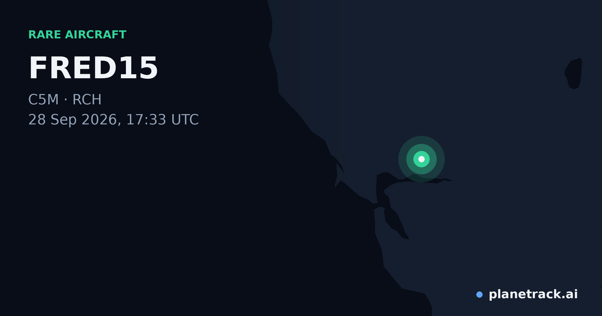 Map of where FRED15's rare aircraft happened
