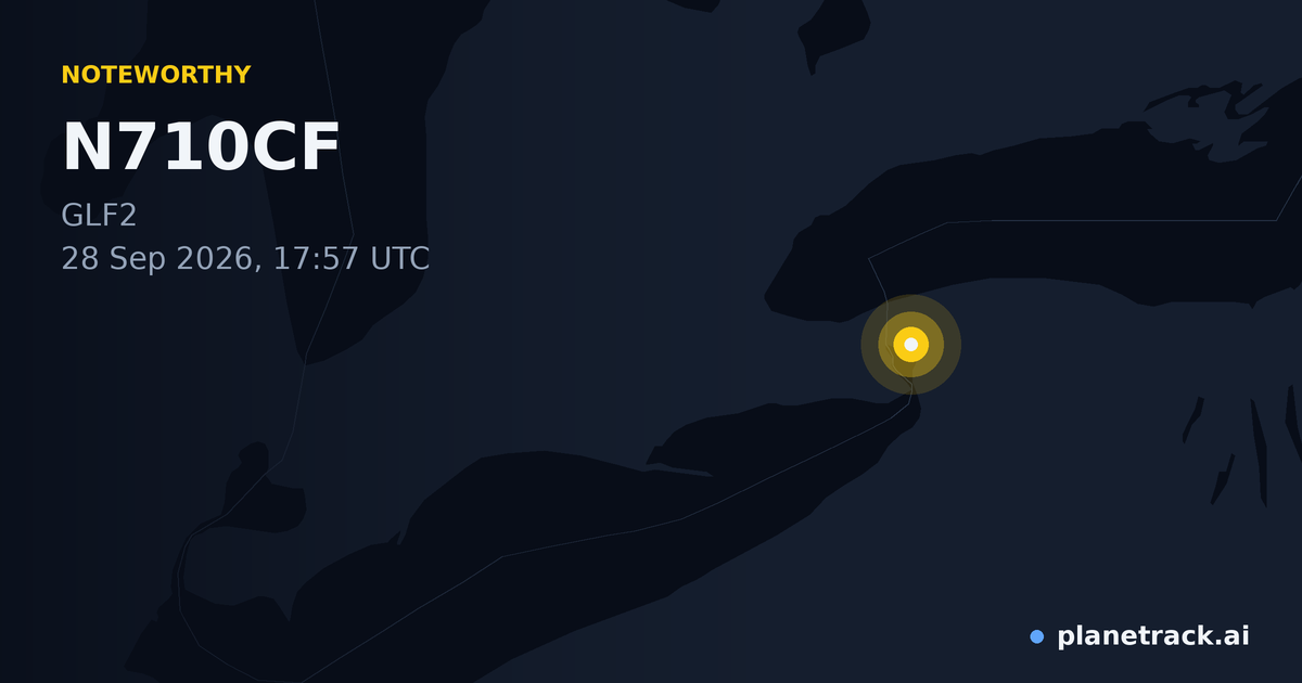 Map of where N710CF's special aircraft happened