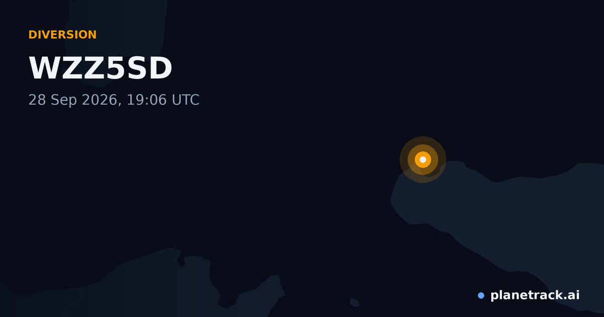 Map of where WZZ5SD's diversion happened