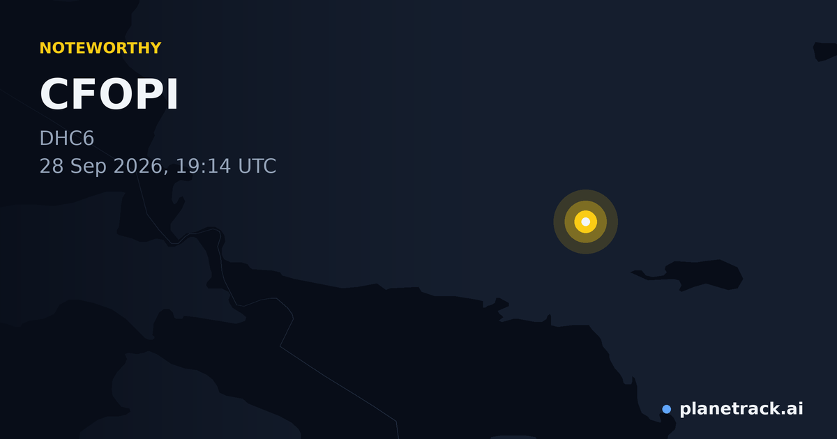 Map of where CFOPI's special aircraft happened