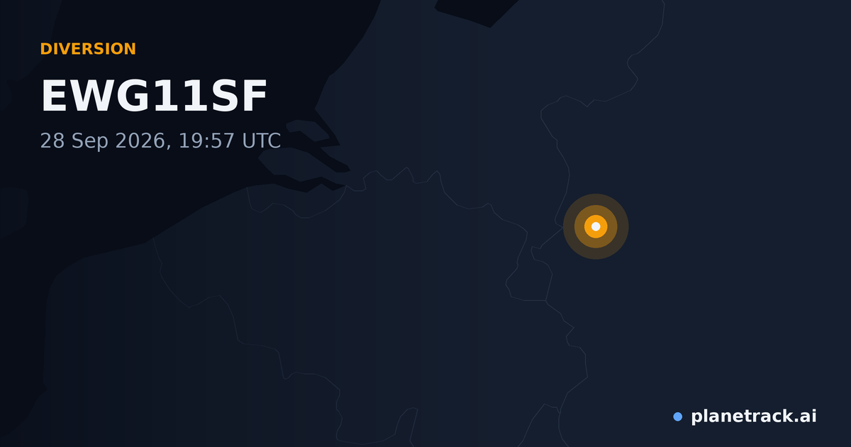 Map of where EWG11SF's diversion happened