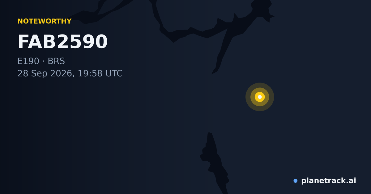 Map of where FAB2590's special aircraft happened