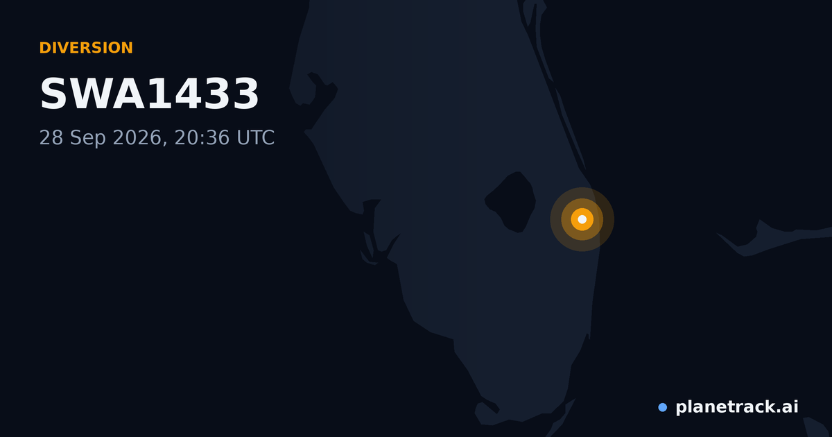 Map of where SWA1433's diversion happened