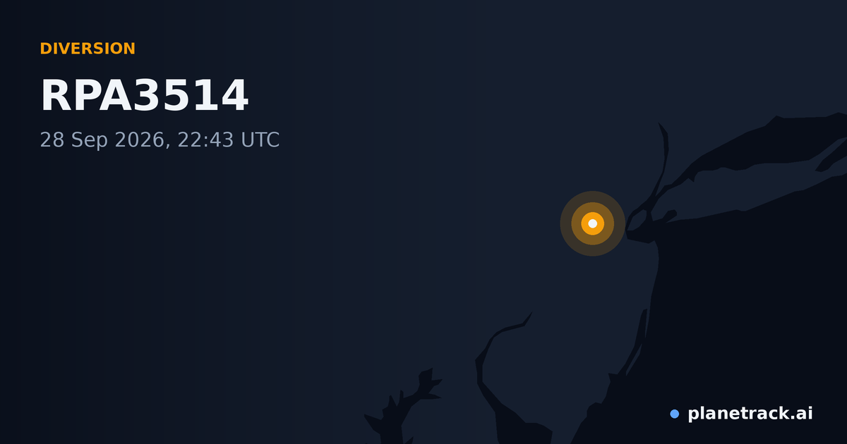 Map of where RPA3514's diversion happened