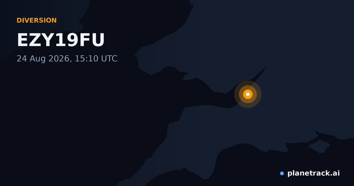 Map of where EZY19FU's diversion happened