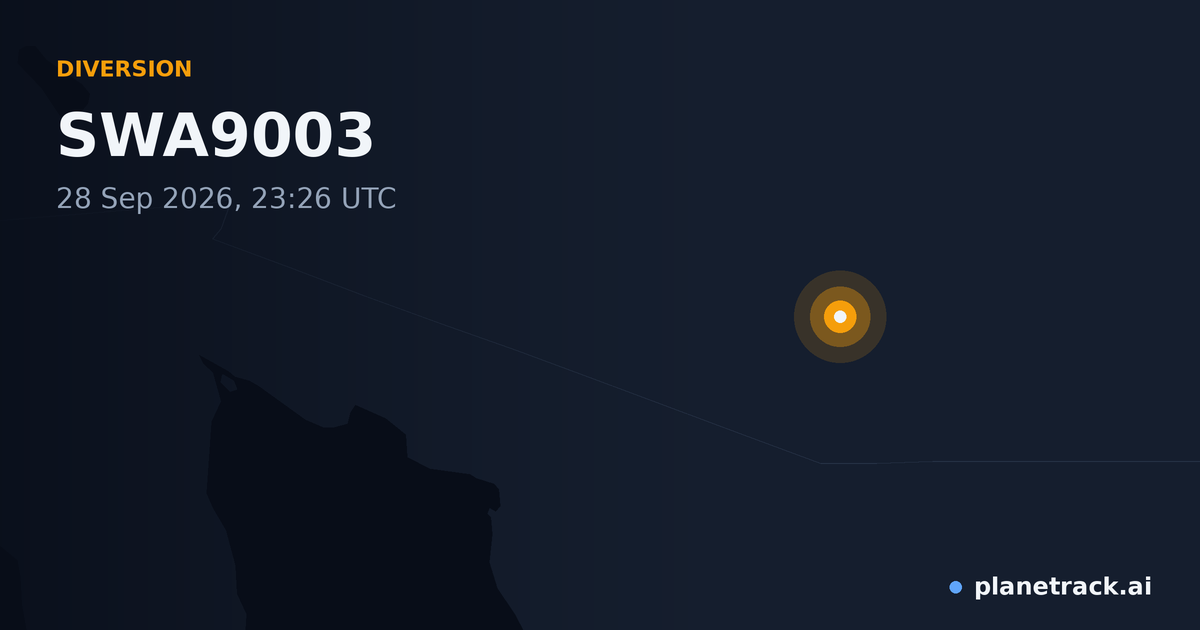 Map of where SWA9003's diversion happened