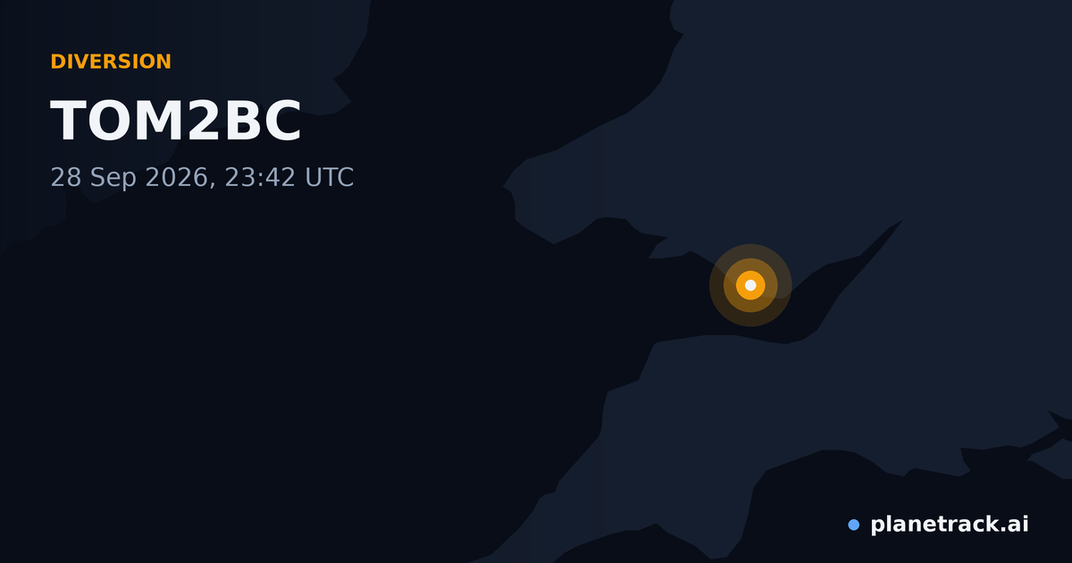 Map of where TOM2BC's diversion happened