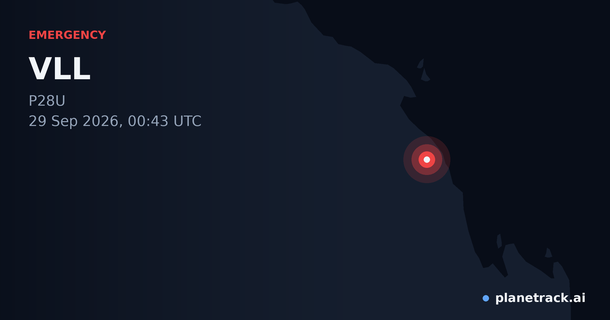 Map of where VLL's emergency: squawk 7600 happened