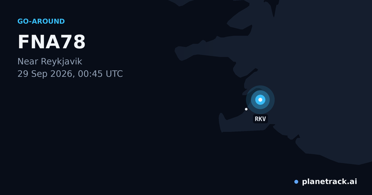Map of where FNA78's go-around happened