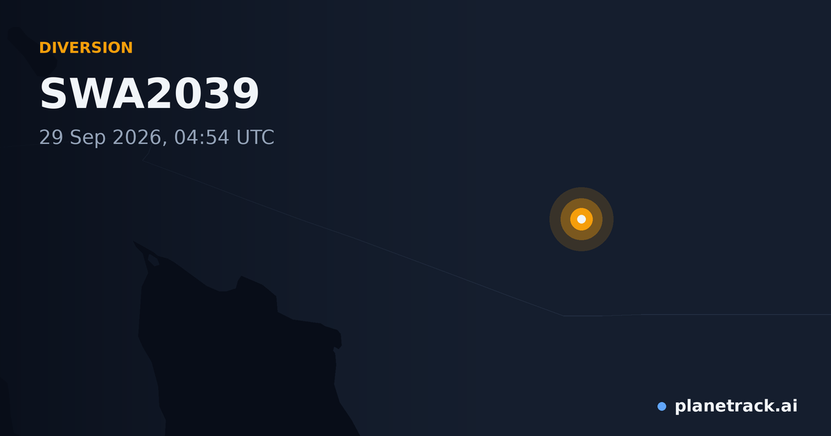 Map of where SWA2039's diversion happened