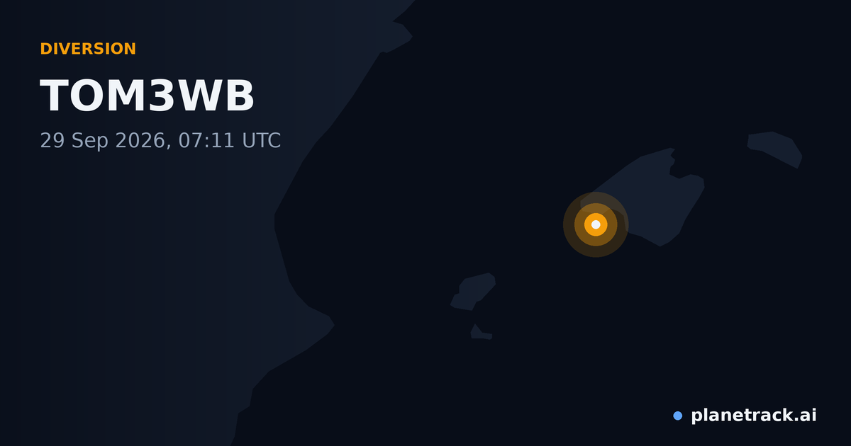 Map of where TOM3WB's diversion happened