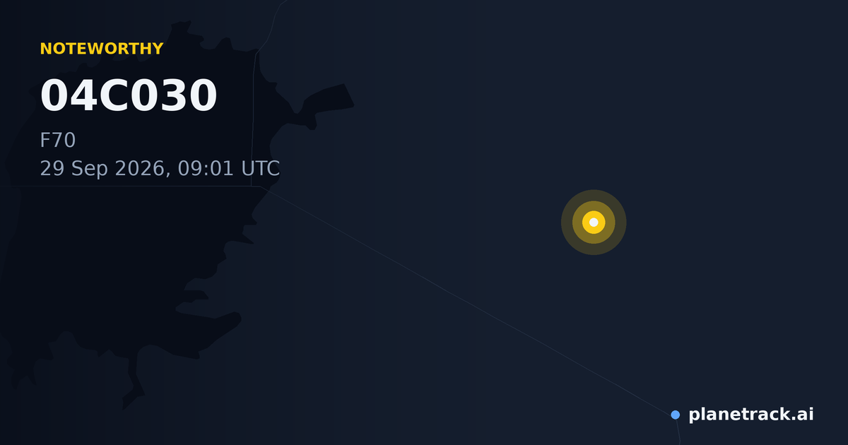 Map of where 04C030's special aircraft happened