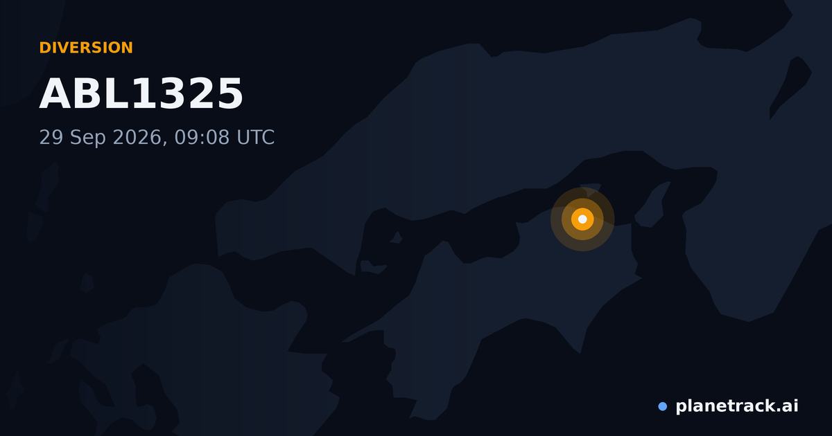 Map of where ABL1325's diversion happened