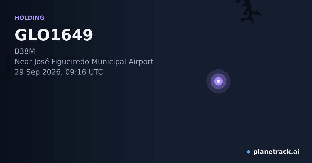 Map of where GLO1649's holding pattern happened