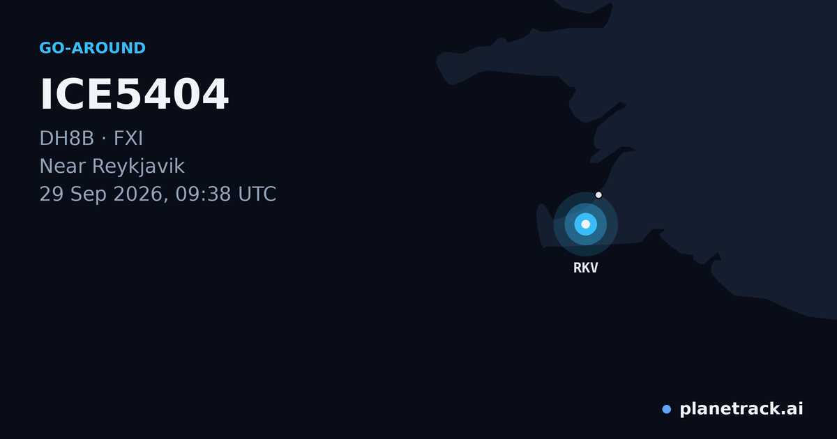 Map of where ICE5404's go-around happened