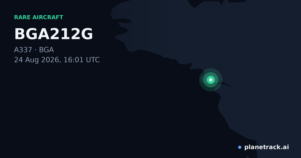 Map of where BGA212G's rare aircraft happened