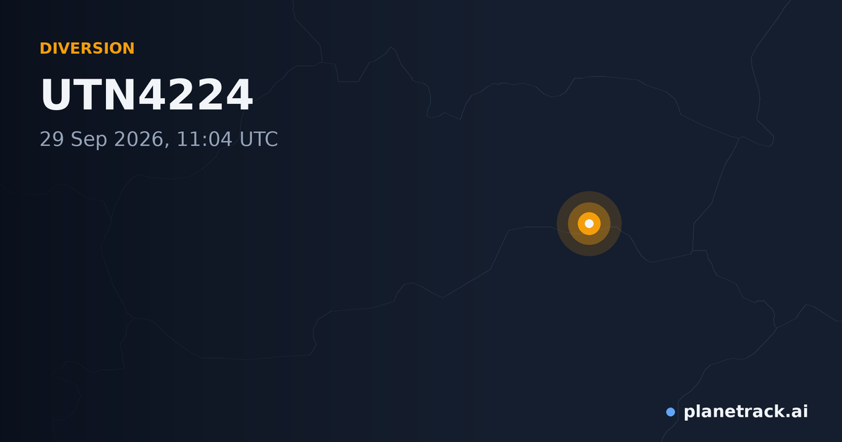 Map of where UTN4224's diversion happened