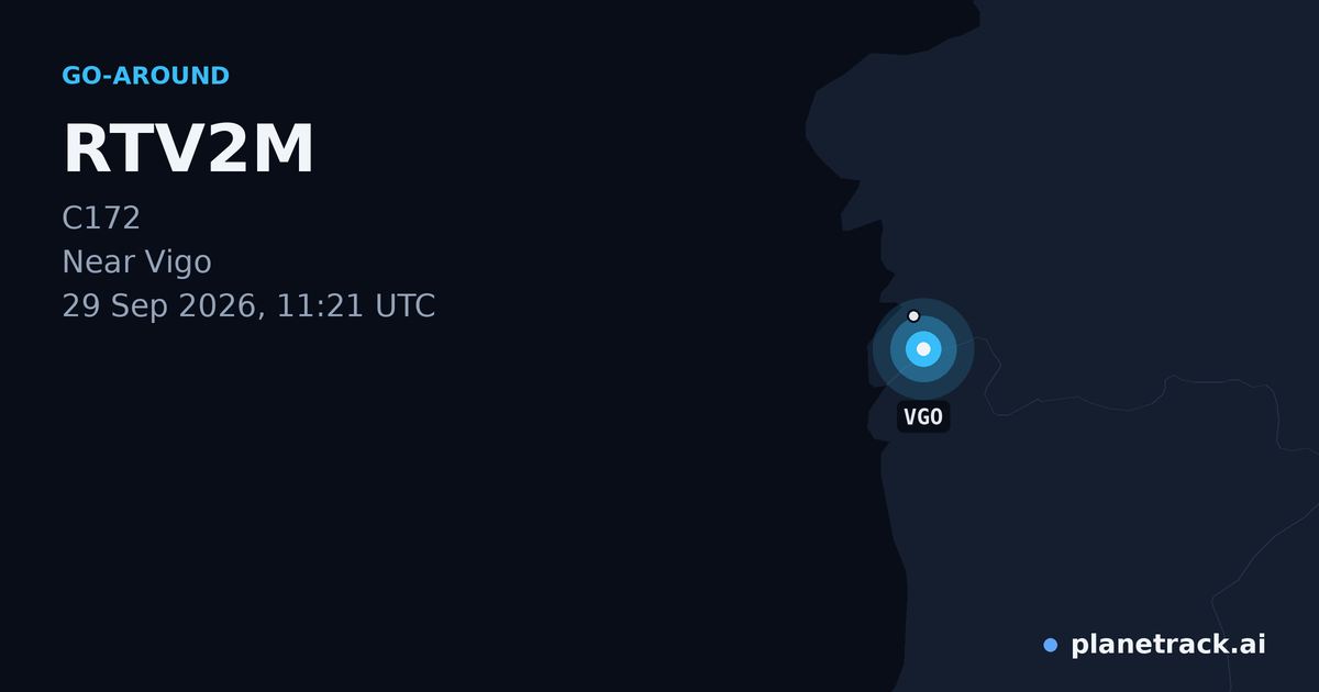 Map of where RTV2M's go-around happened