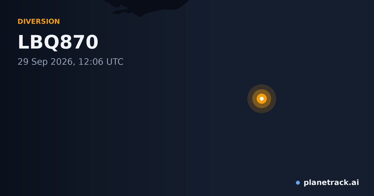 Map of where LBQ870's diversion happened