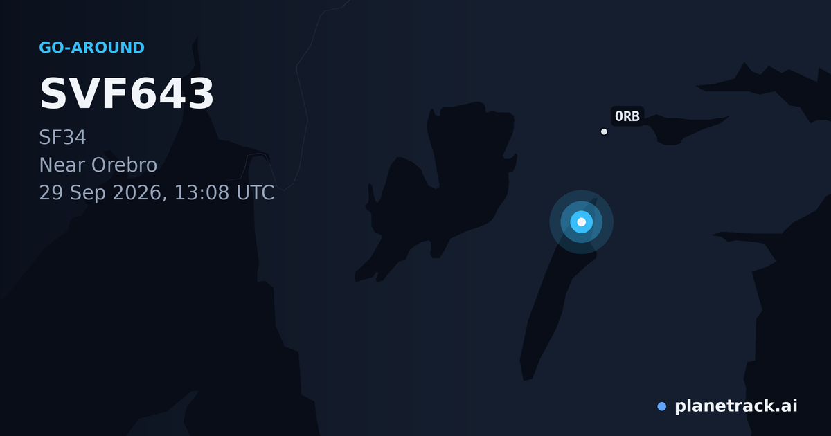 Map of where SVF643's go-around happened