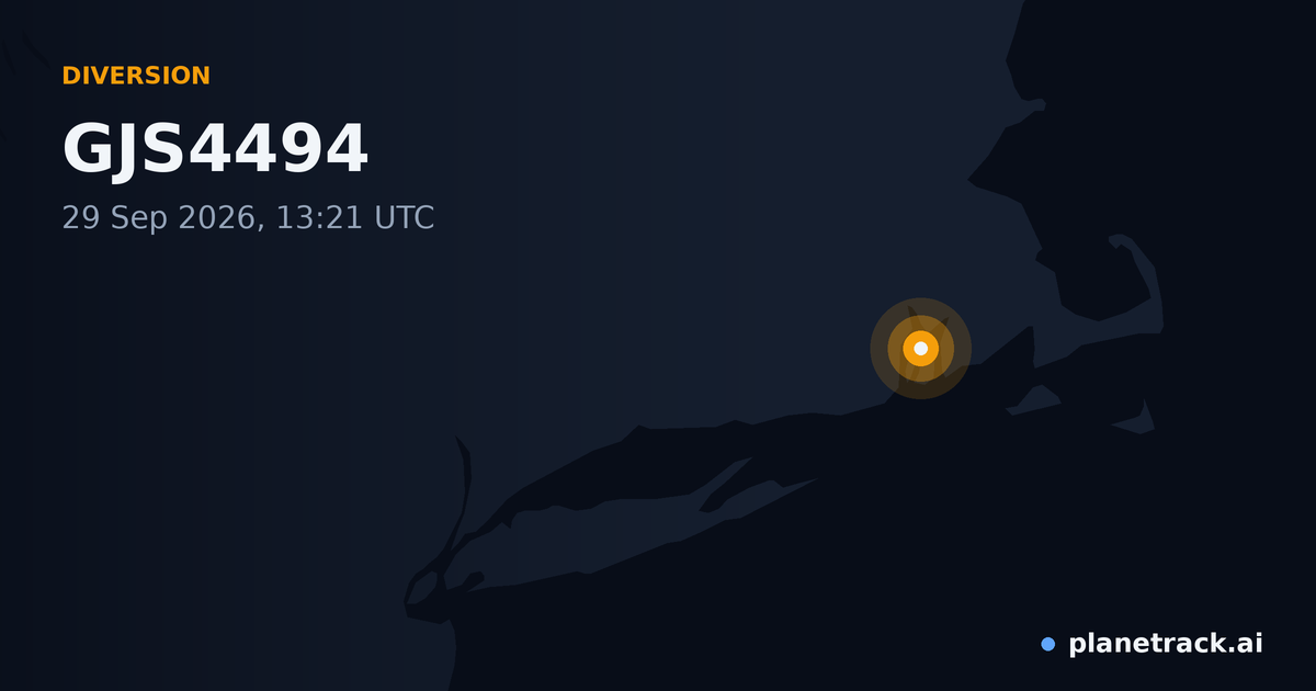 Map of where GJS4494's diversion happened