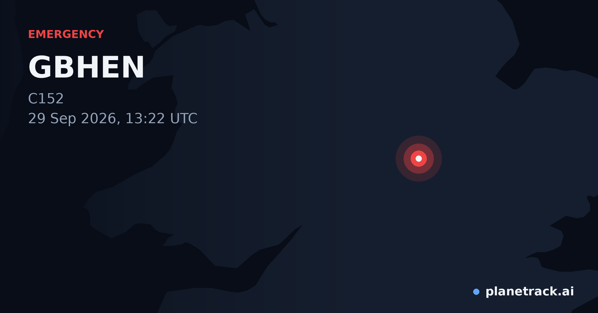 Map of where GBHEN's emergency: squawk 7700 happened