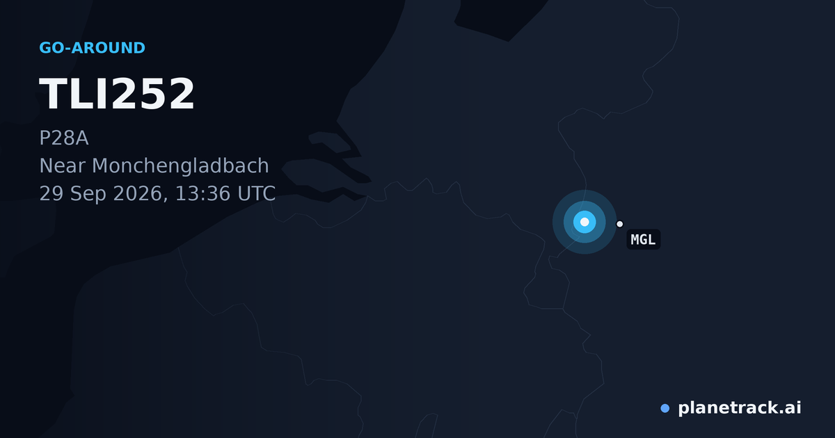 Map of where TLI252's go-around happened