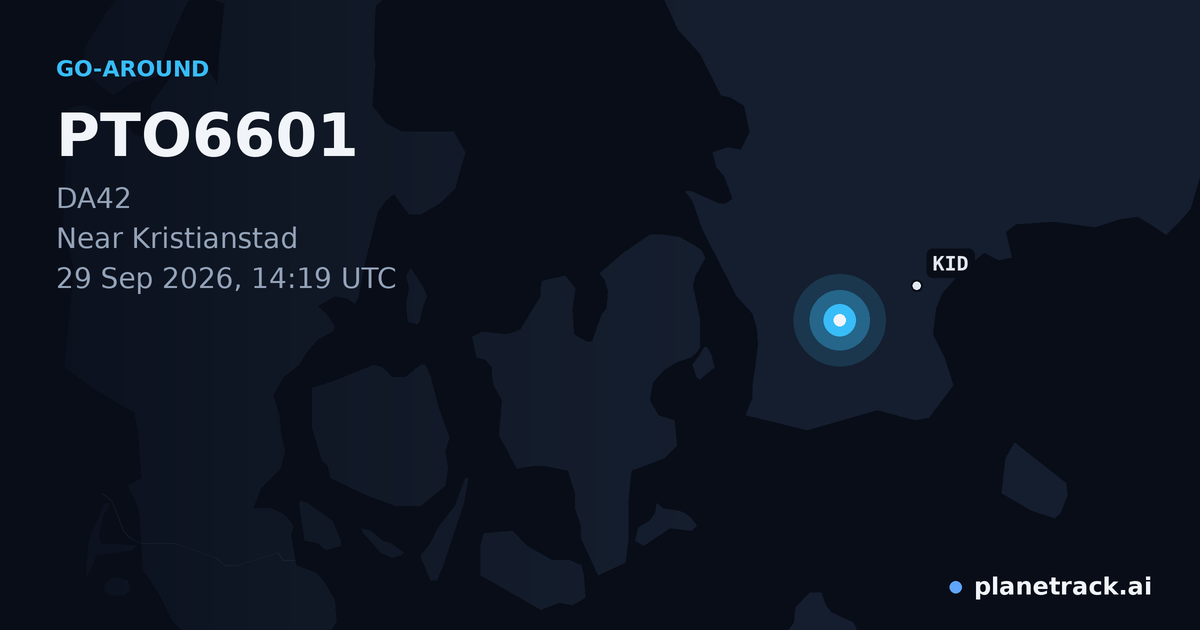 Map of where PTO6601's go-around happened