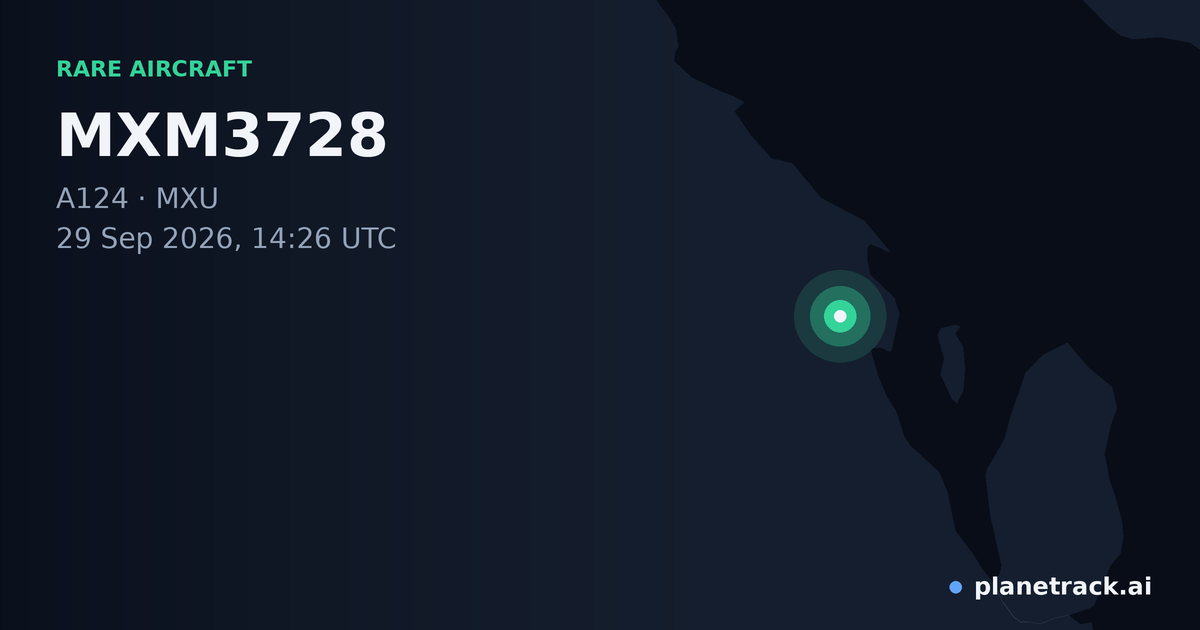 Map of where MXM3728's rare aircraft happened