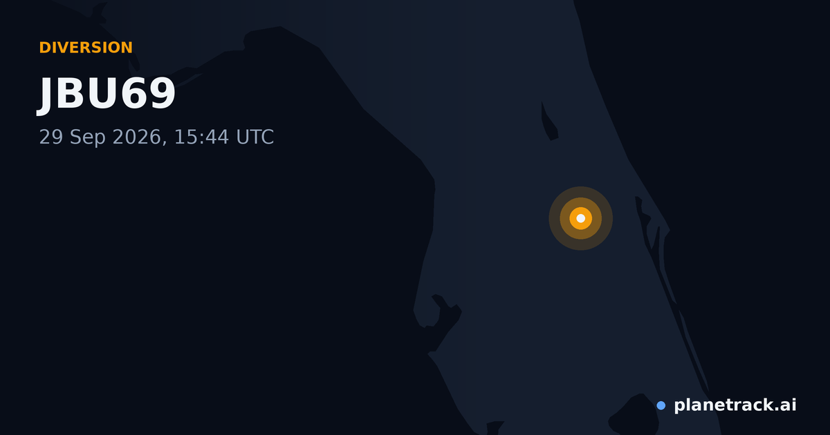 Map of where JBU69's diversion happened