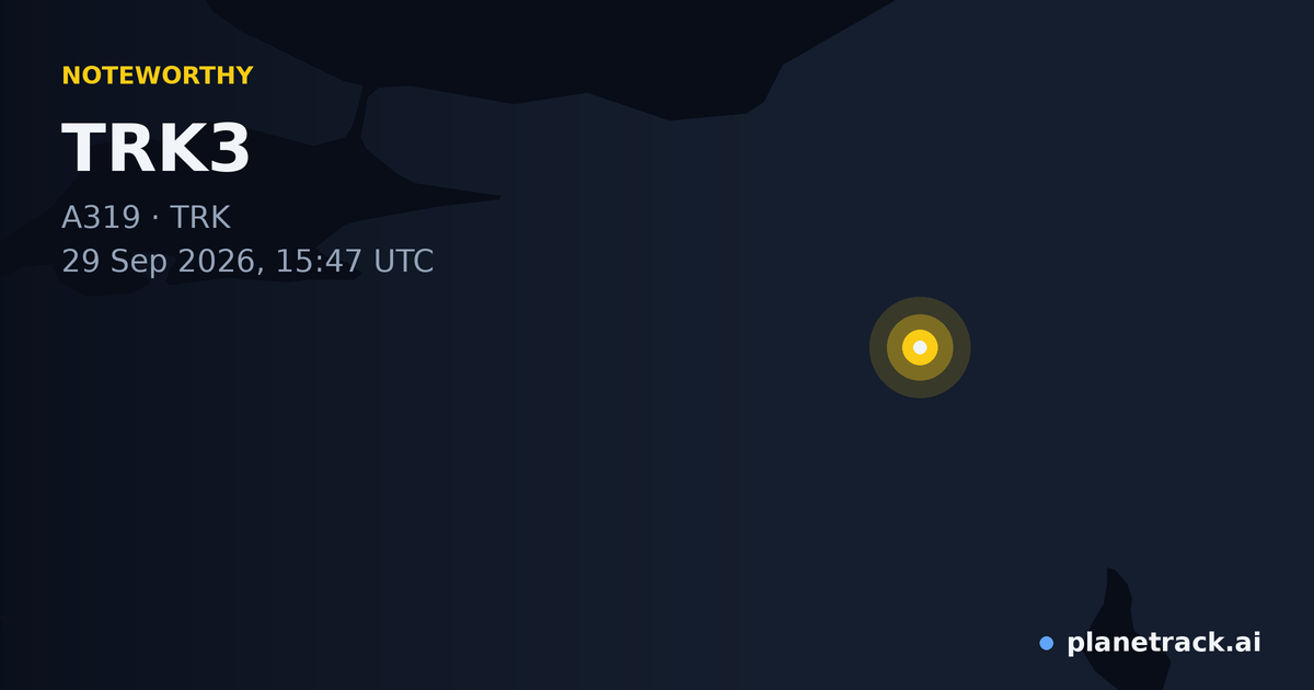 Map of where TRK3's special aircraft happened