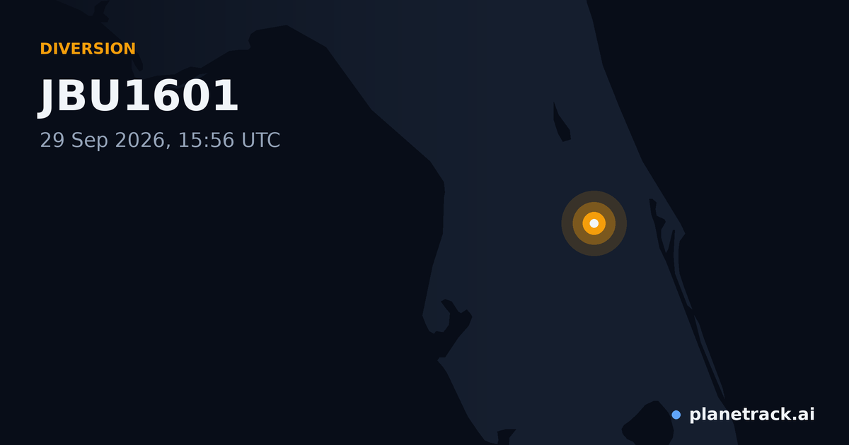 Map of where JBU1601's diversion happened