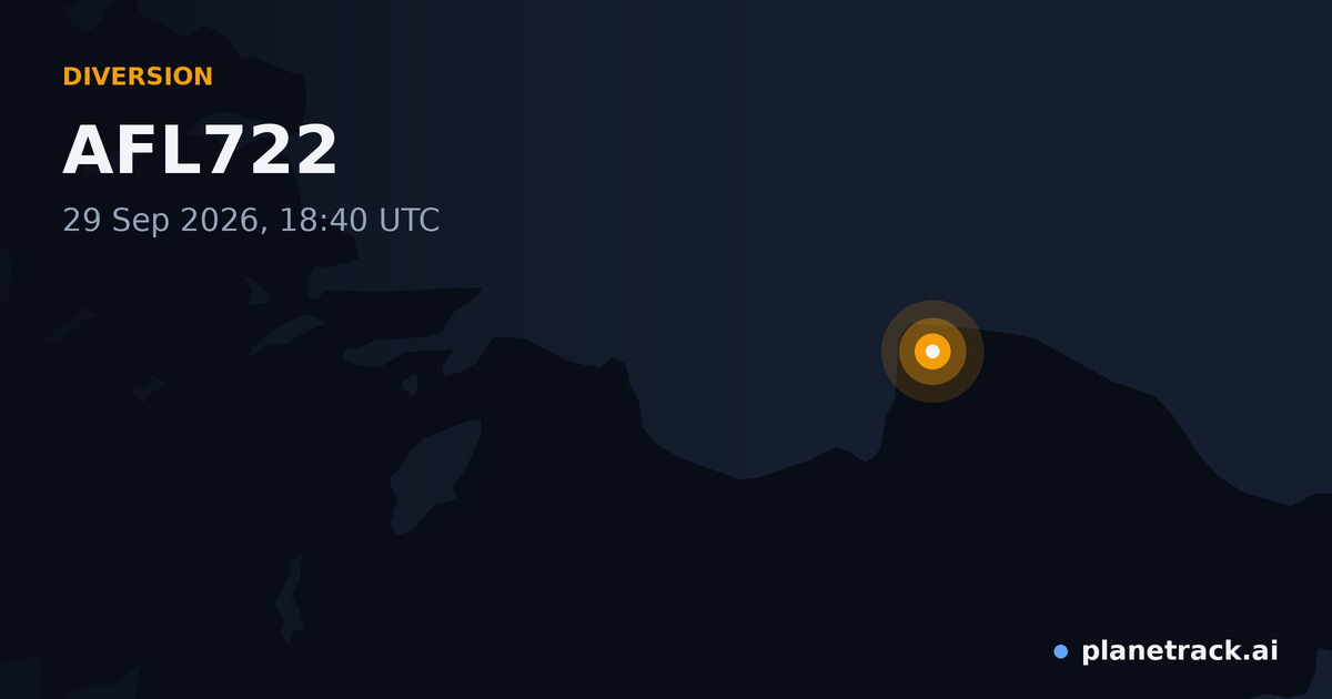 Map of where AFL722's diversion happened