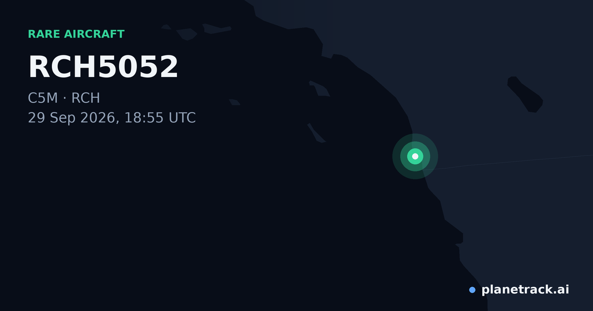 Map of where RCH5052's rare aircraft happened